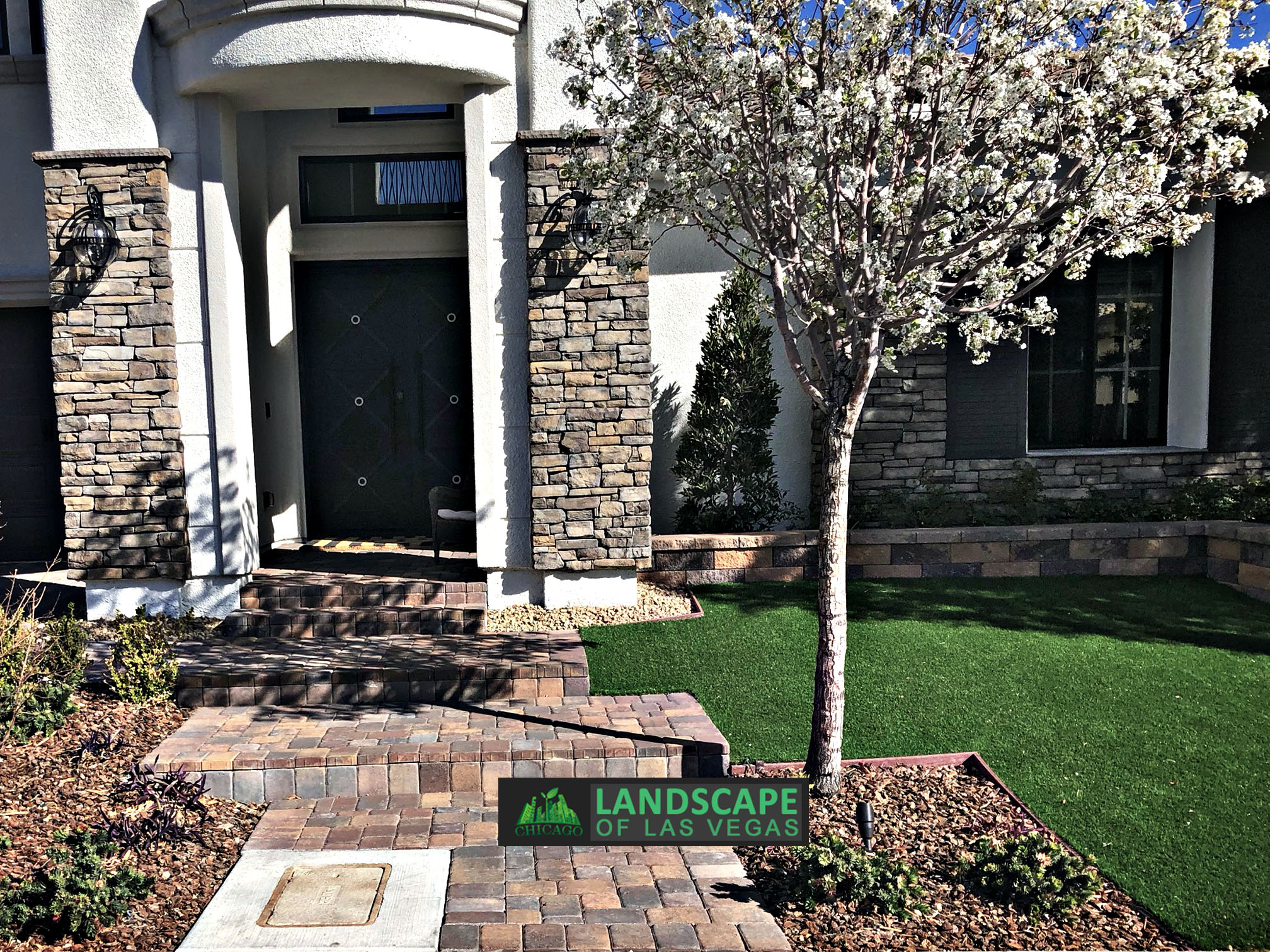 Photo of Pavers Installed in Front Yard