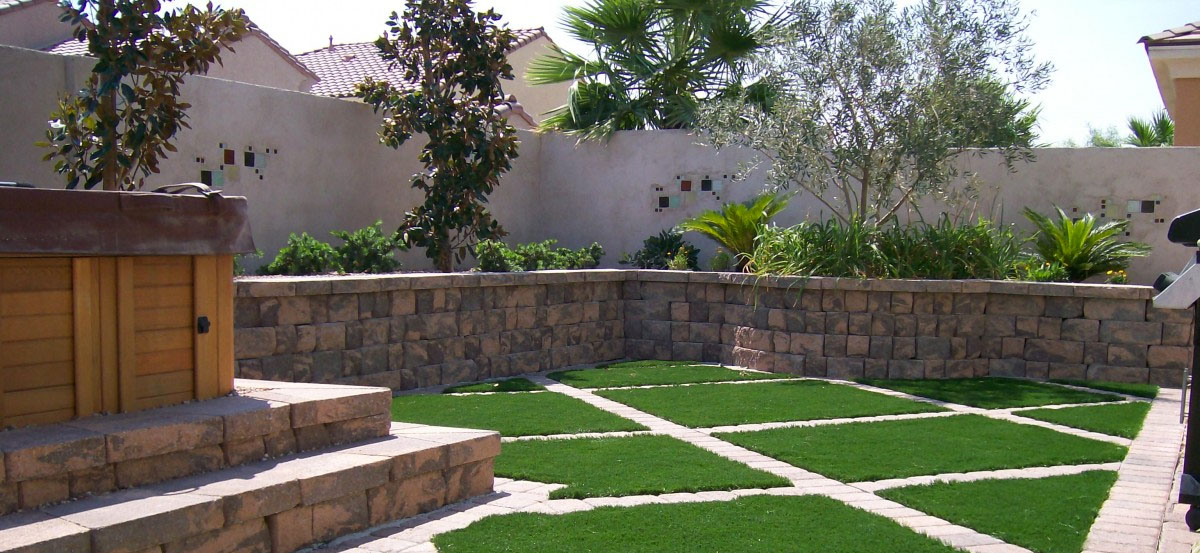Photo of Landscape Retaining Wall installed in Las Vegas