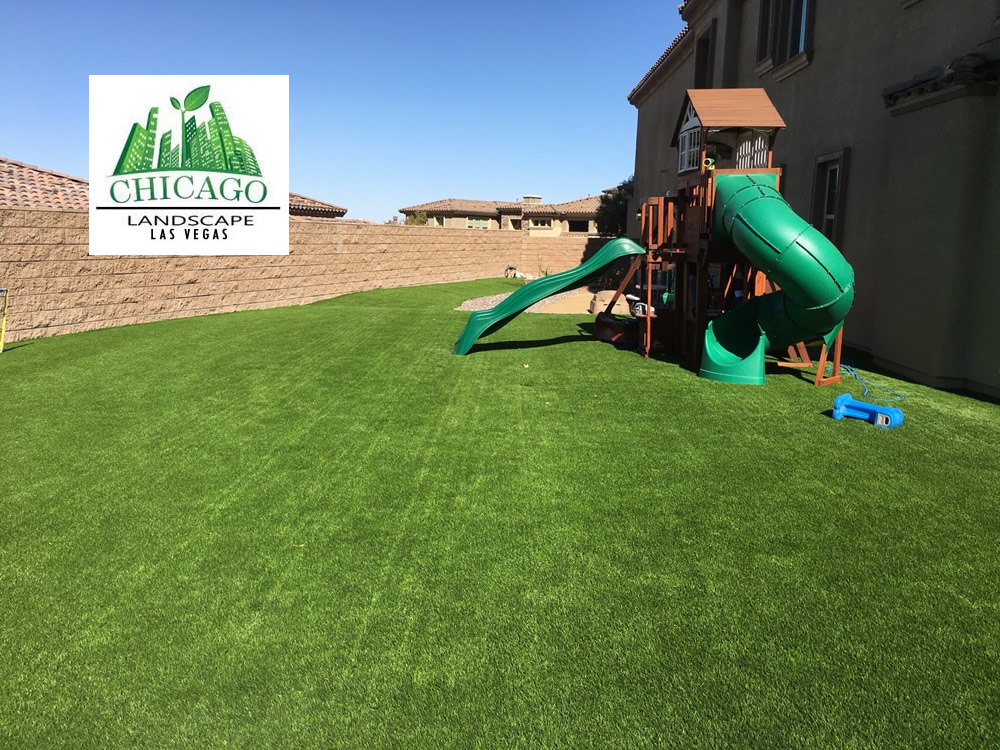 Premium synthetic turf installation next to swimming pool Las Vegas