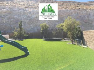 Premium synthetic turf installation next to swimming pool Las Vegas