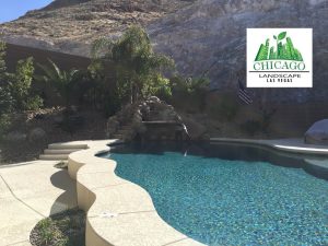 Luxury residential poolscape design Southern Highlands Las Vegas
